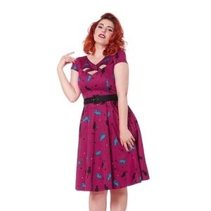 Voodoo Vixen Cats on a Wire Dress